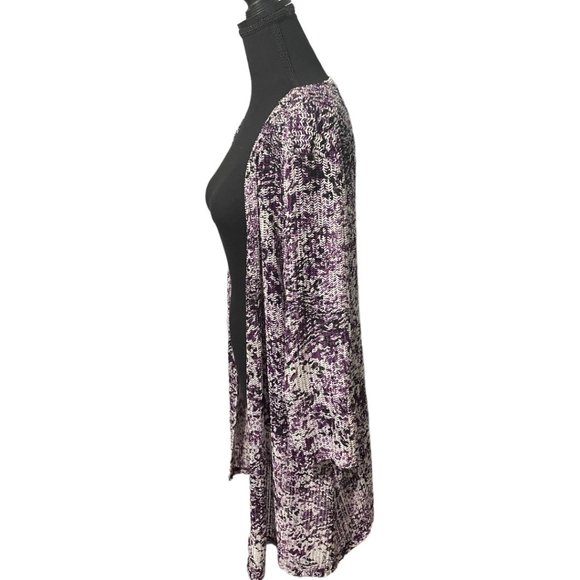 Christopher & Banks Purple Marbled Crochet Shrug - Picture 1 of 4